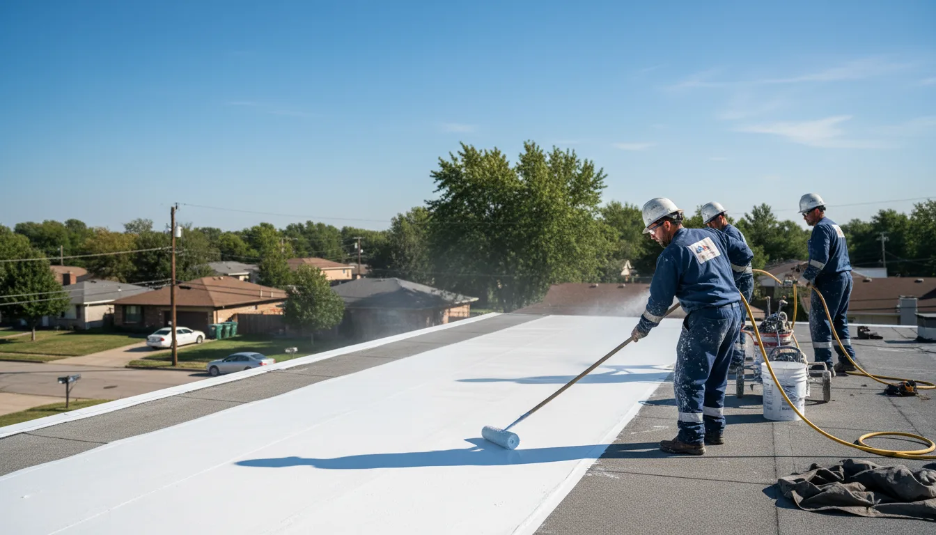 Commercial roof coating in Plainville, MA near me